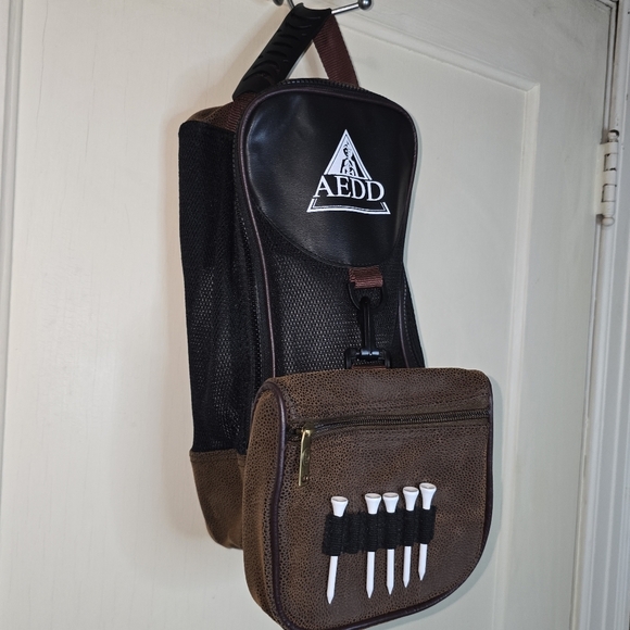 Stylish LGolf Shoe Bag with Mesh Tee Holder - Picture 1 of 8